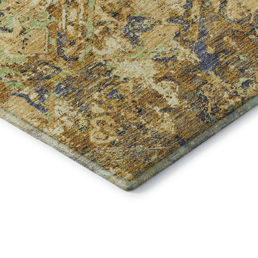 Premium Machine Washable Mayfield AMF768 Gold 2'6" x 3'10" Rug. Picture 3