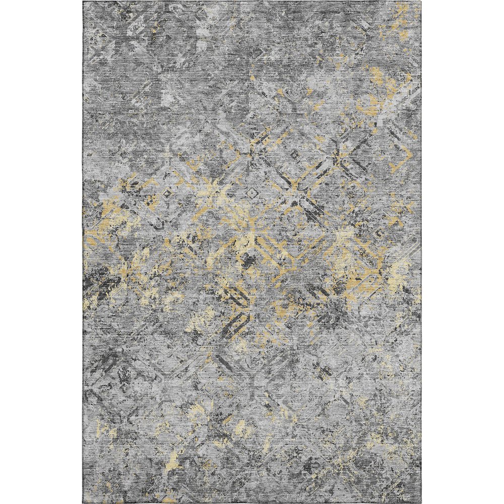 Premium Machine Washable Mayfield AMF768 Gray 5' x 7'6" Rug. Picture 1