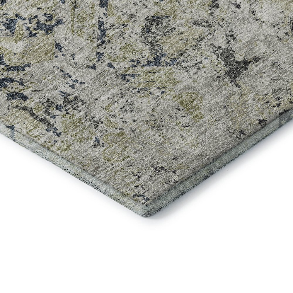 Premium Machine Washable Mayfield AMF768 Silver 2'6" x 3'10" Rug. Picture 3