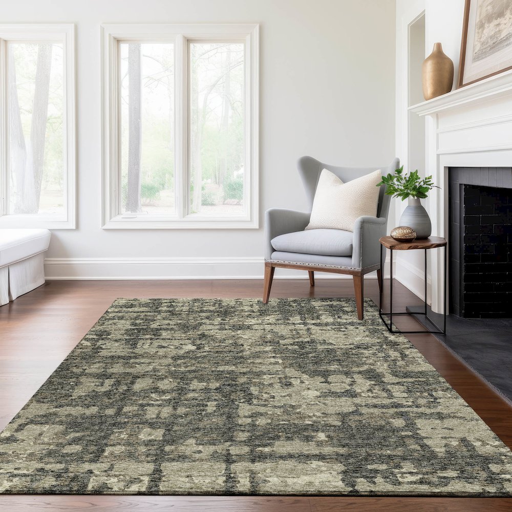 Premium Machine Washable Mayfield  Earth 5' x 7'6" Rug. Picture 6