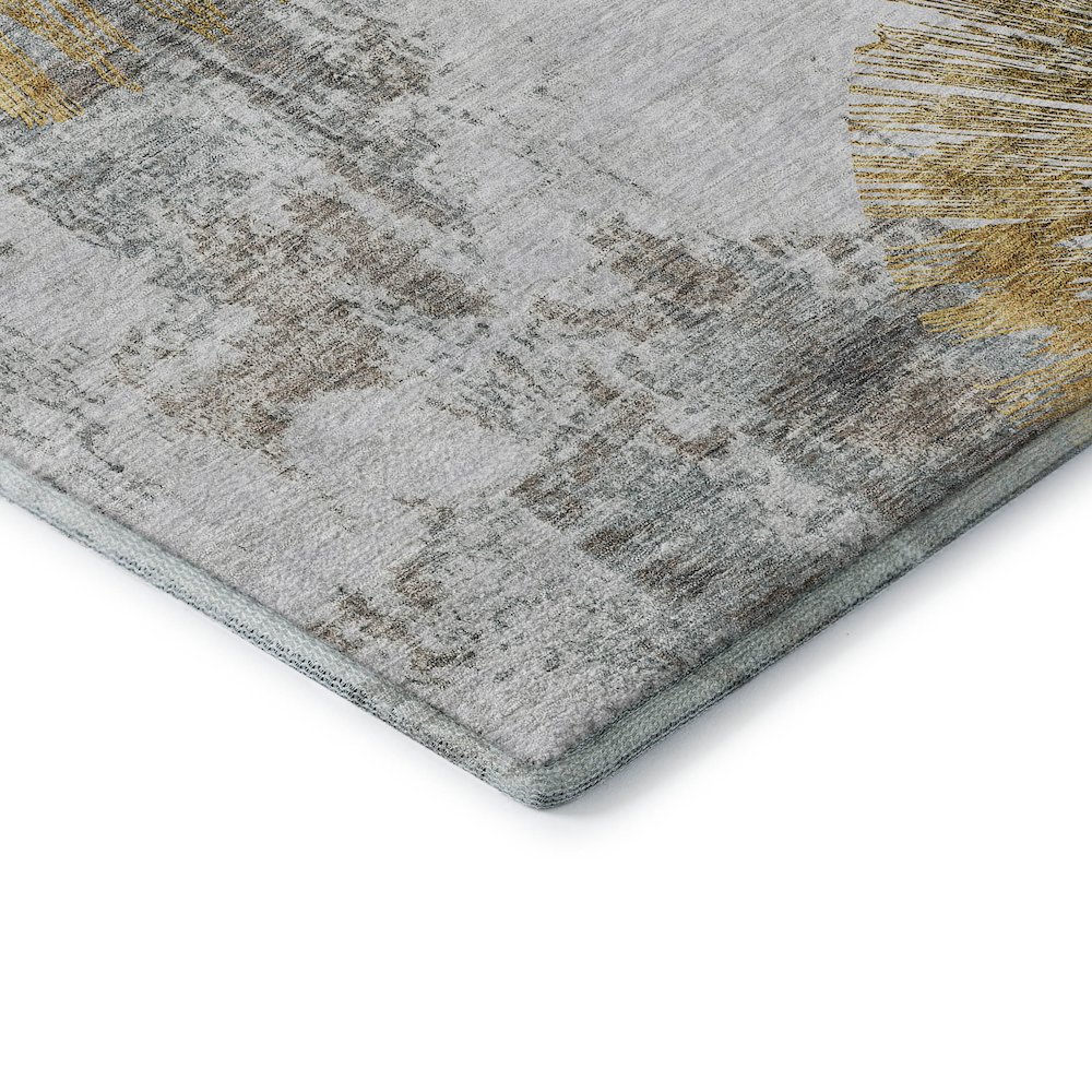 Premium Machine Washable Mayfield AMF773 Gold 2'6" x 3'10" Rug. Picture 3