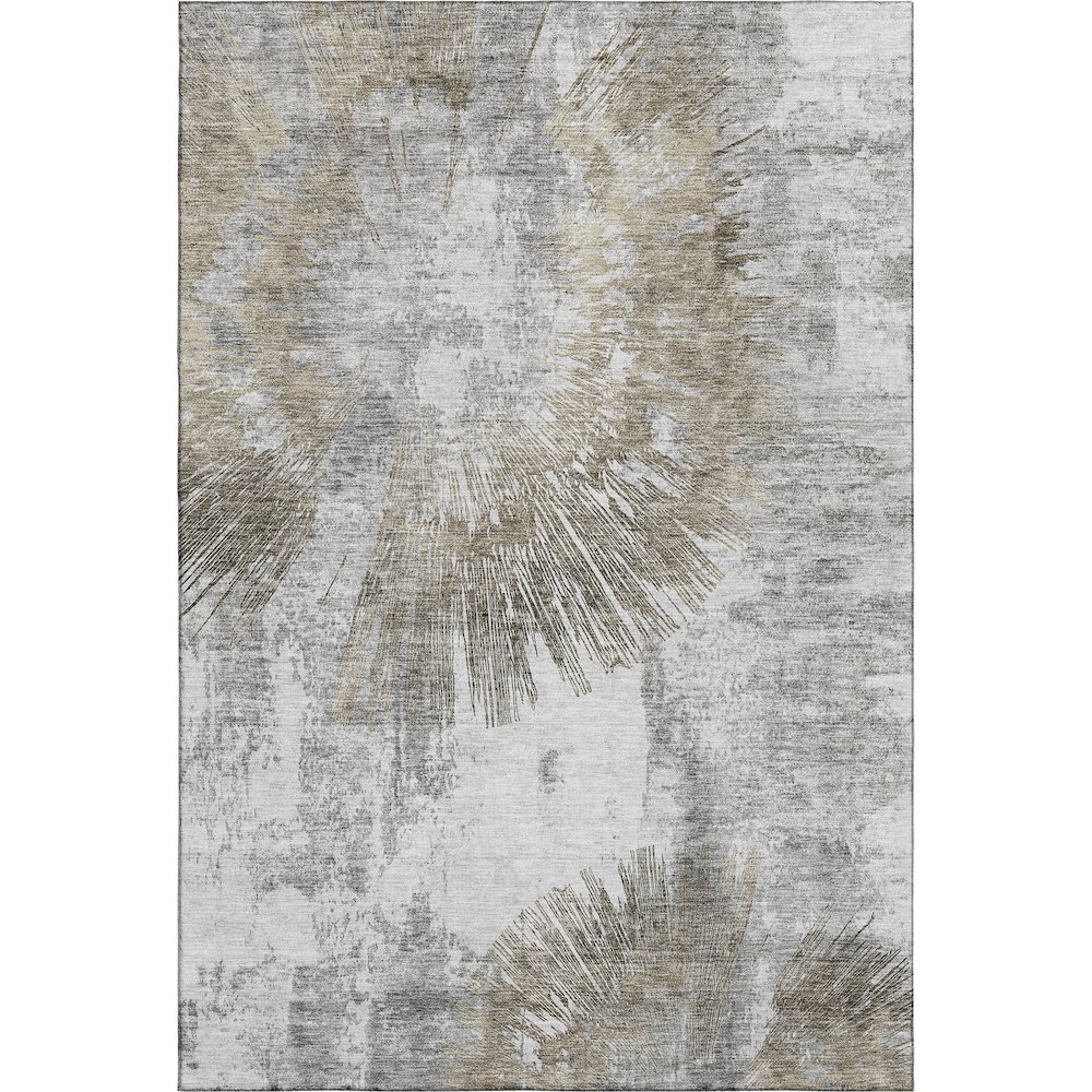 Premium Machine Washable Mayfield AMF773 Taupe 5' x 7'6" Rug. Picture 1