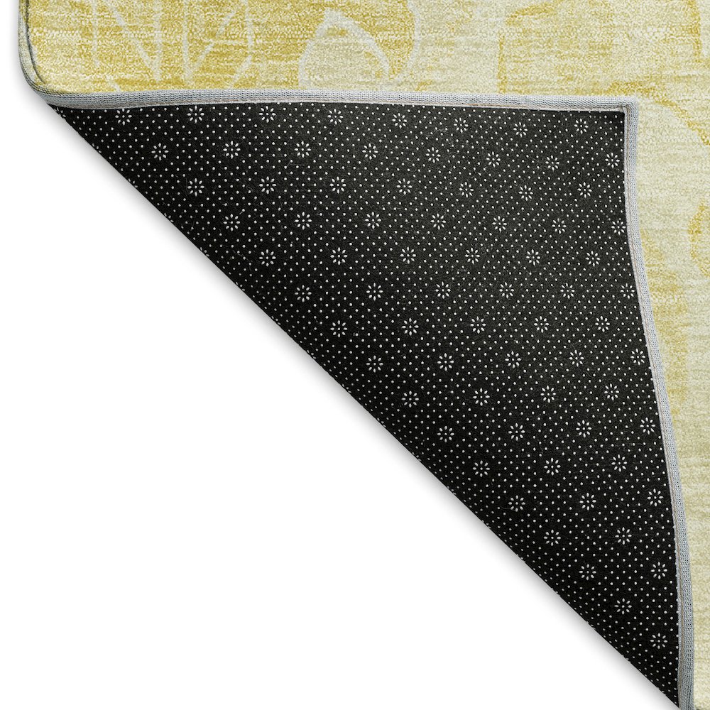 Premium Machine Washable Mayfield AMF776 Gold 2'6" x 3'10" Rug. Picture 2