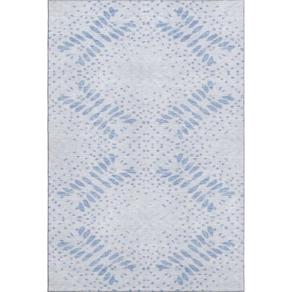 Premium Machine Washable Mayfield AMF778 Blue 5' x 7'6" Rug. Picture 1