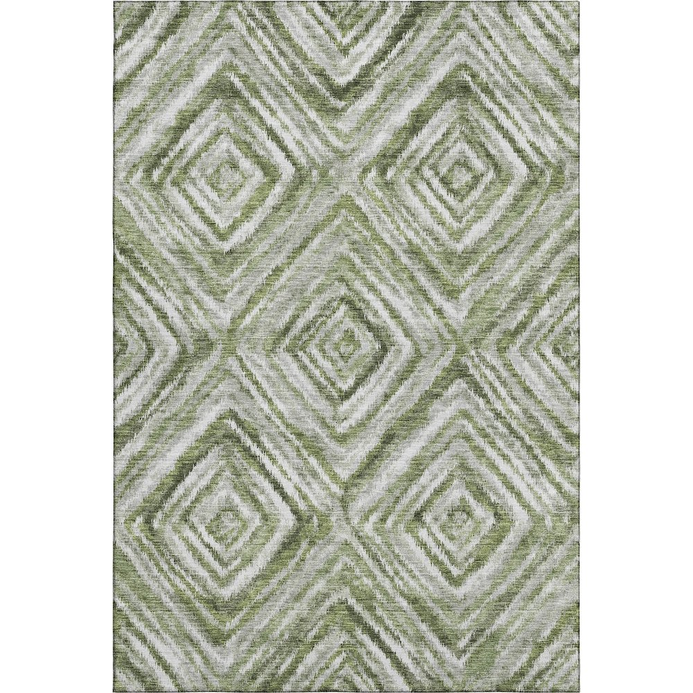 Premium Machine Washable Mayfield AMF781 Aloe 5' x 7'6" Rug. Picture 1