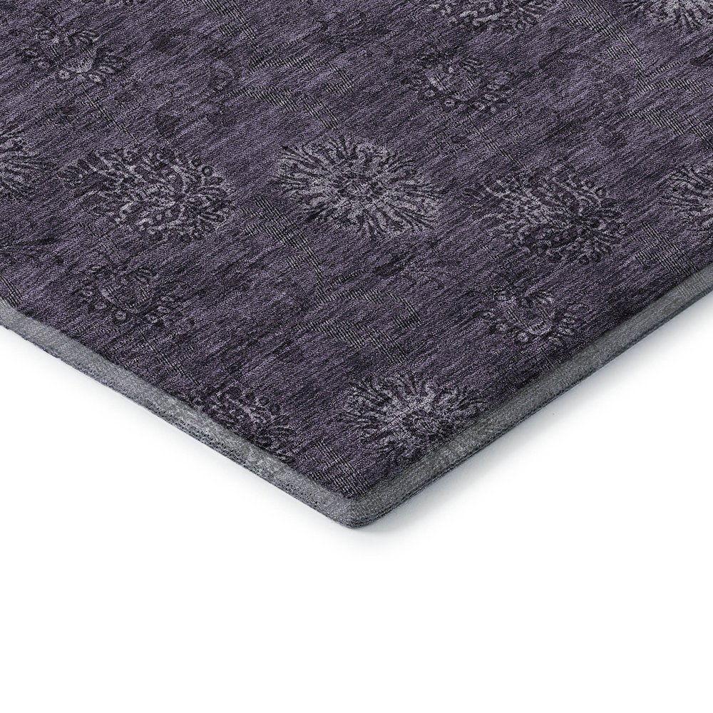 Premium Machine Washable Mayfield AMF788 Eggplant 2'6" x 3'10" Rug. Picture 3