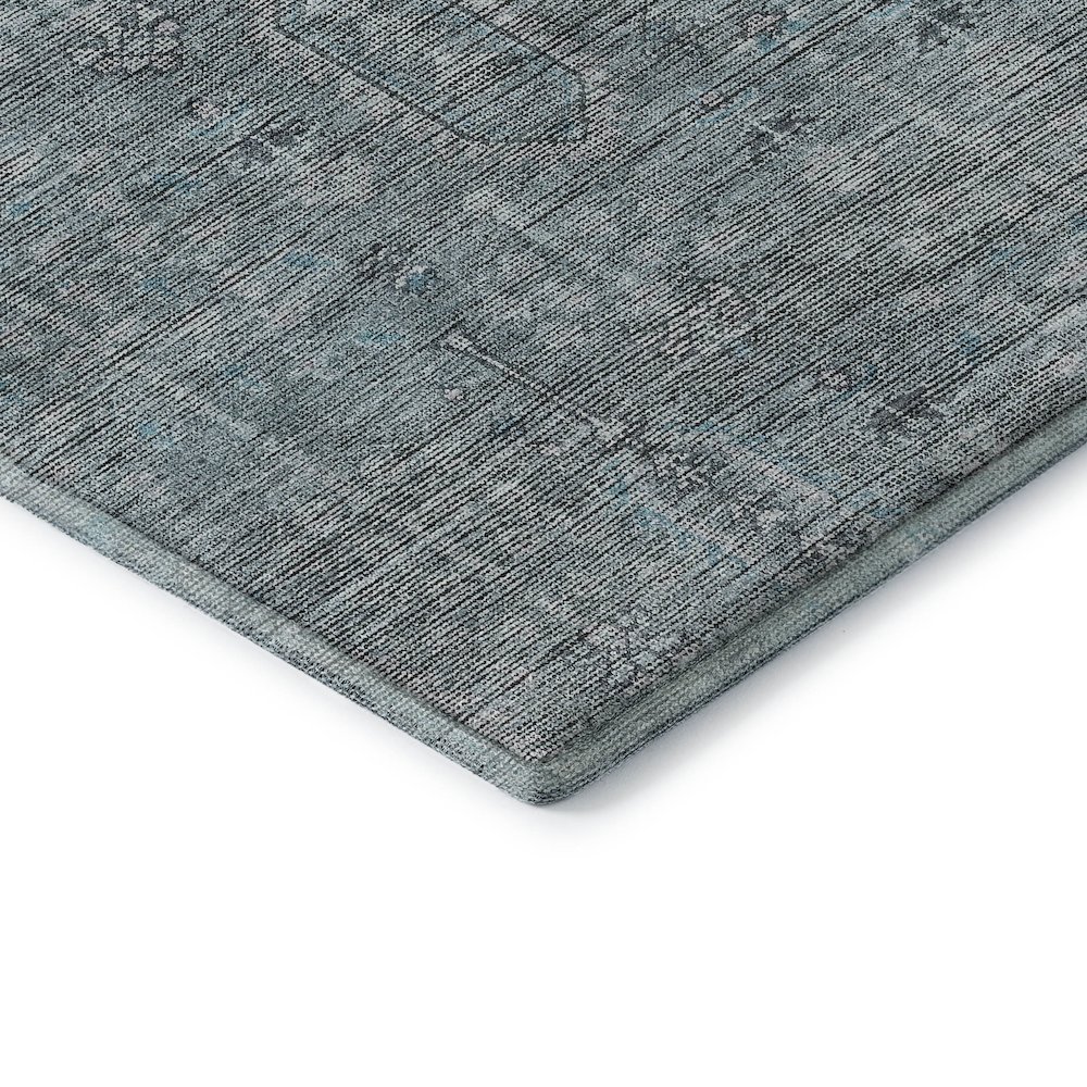 Premium Machine Washable Mayfield AMF790 Teal 2'6" x 3'10" Rug. Picture 3