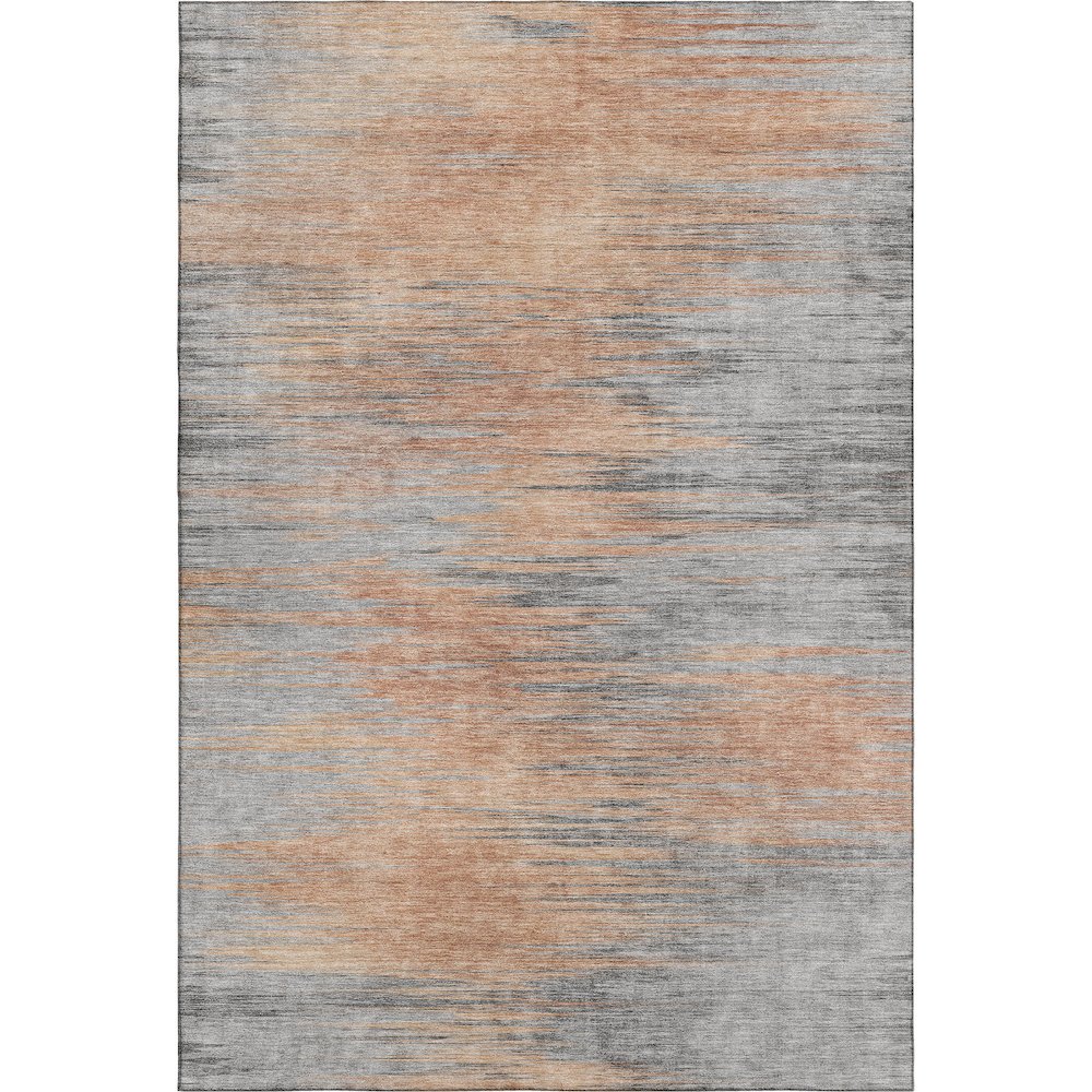 Premium Machine Washable Mayfield AMF793 Salmon 5' x 7'6" Rug. Picture 1