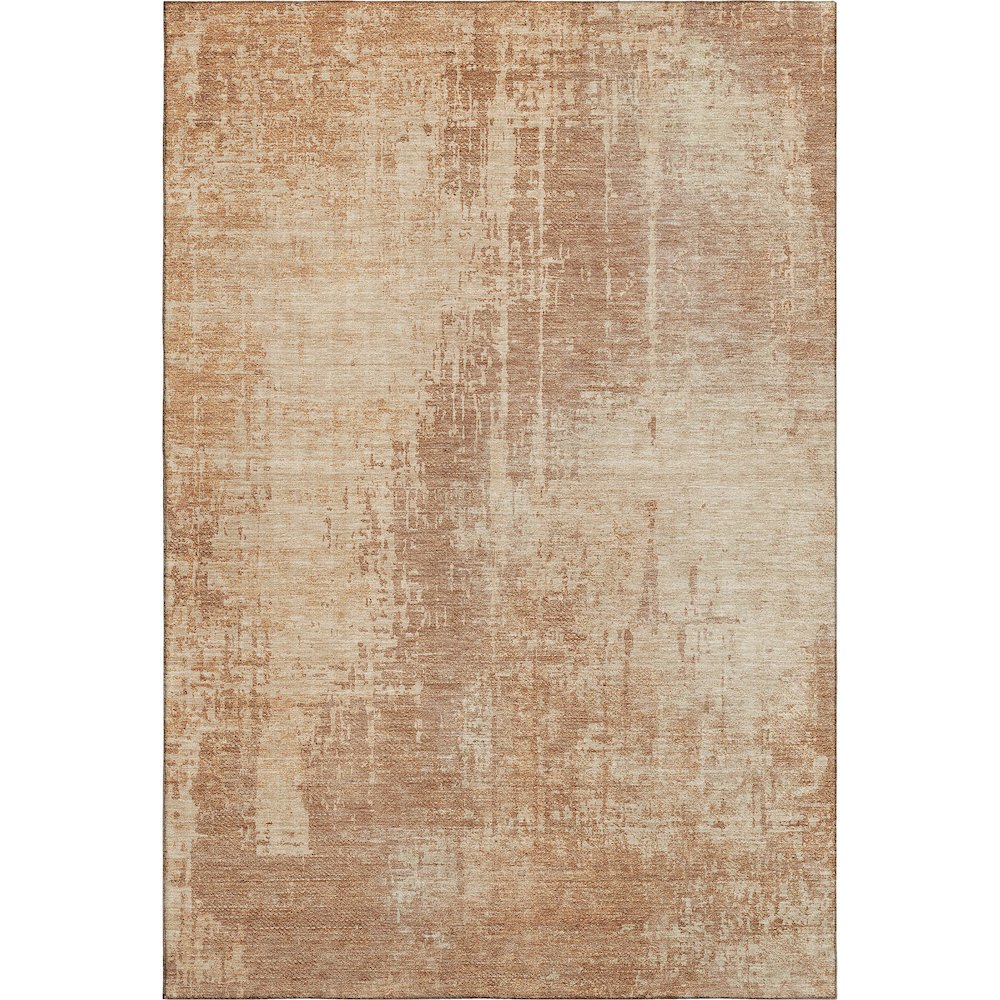 Premium Machine Washable Mayfield AMF796 Terracotta 5' x 7'6" Rug. Picture 1