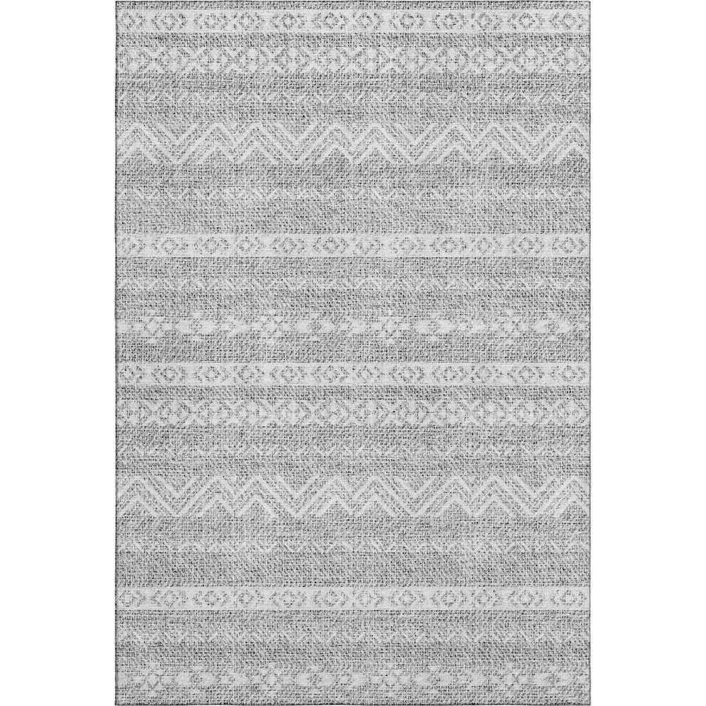 Premium Machine Washable Mayfield AMF803 Gray 5' x 7'6" Rug. Picture 1