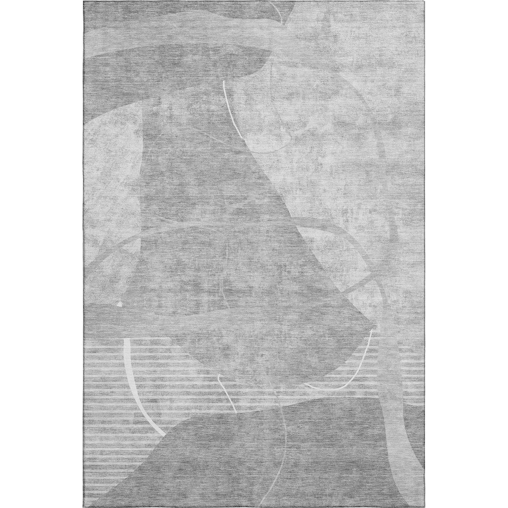 Premium Machine Washable Mayfield AMF805 Gray 5' x 7'6" Rug. Picture 1