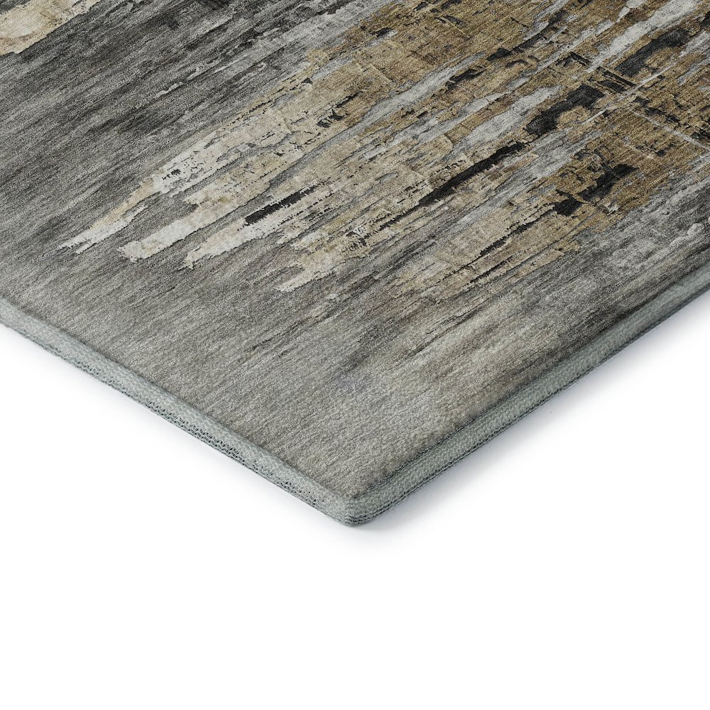 Premium Machine Washable Mayfield AMF807 Gray 2'6" x 3'10" Rug. Picture 3