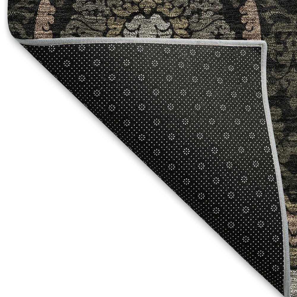 Premium Machine Washable Mayfield AMF809 Black 2'6" x 3'10" Rug. Picture 2