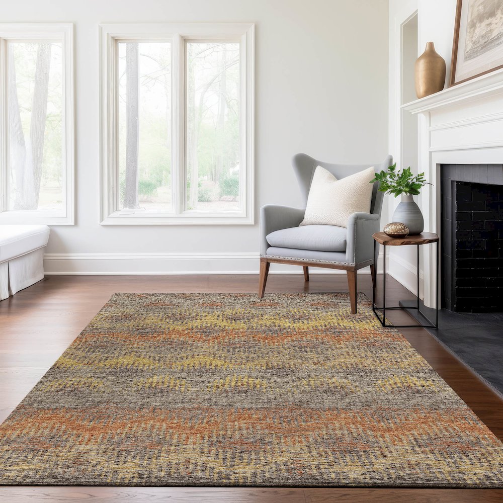 Premium Machine Washable Mayfield  Canyon 5' x 7'6" Rug. Picture 6