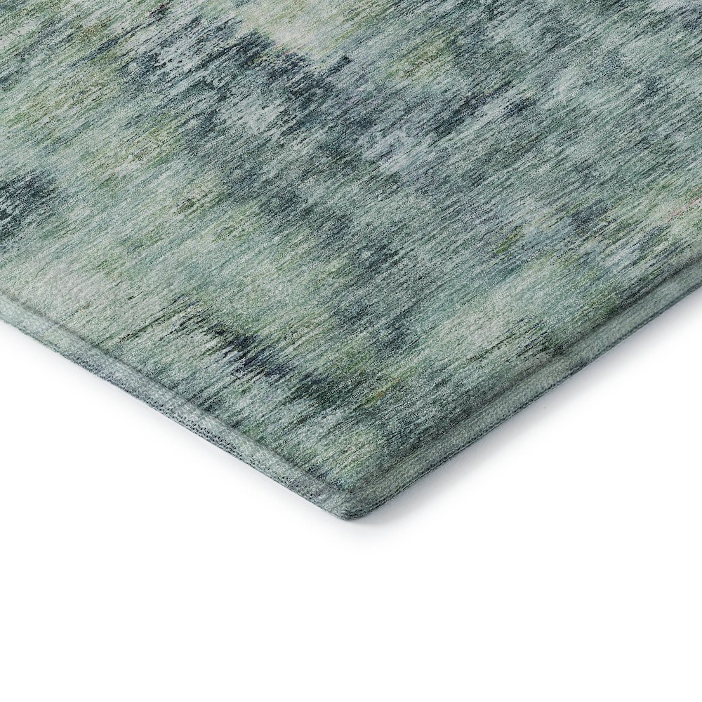 Premium Machine Washable Mayfield AMF813 Teal 2'6" x 3'10" Rug. Picture 3