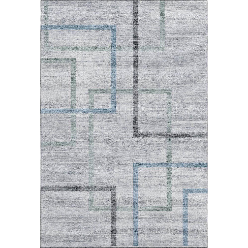 Premium Machine Washable Mayfield AMF826 Gray 5' x 7'6" Rug. Picture 1