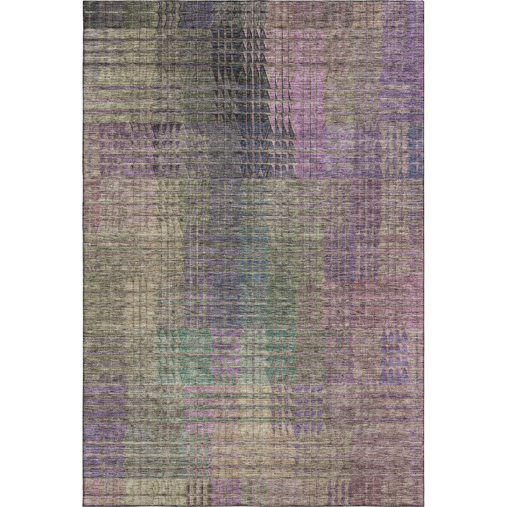 Premium Machine Washable Mayfield AMF828 Plum 5' x 7'6" Rug. Picture 1