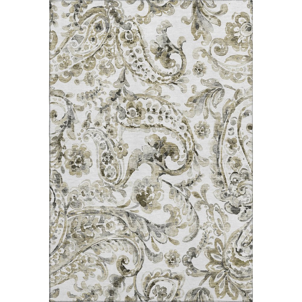 Premium Machine Washable Mayfield AMF835 Brown 5' x 7'6" Rug. Picture 1