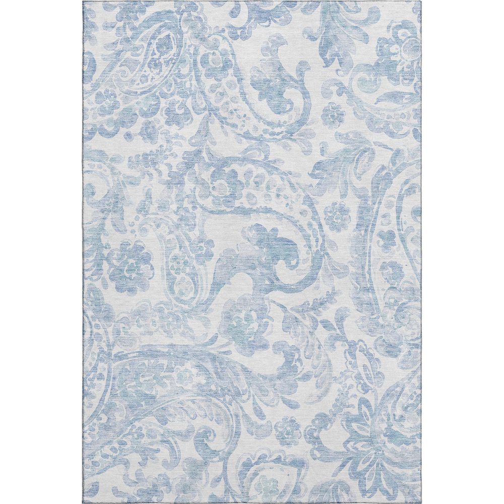 Premium Machine Washable Mayfield AMF835 Sky 5' x 7'6" Rug. Picture 1