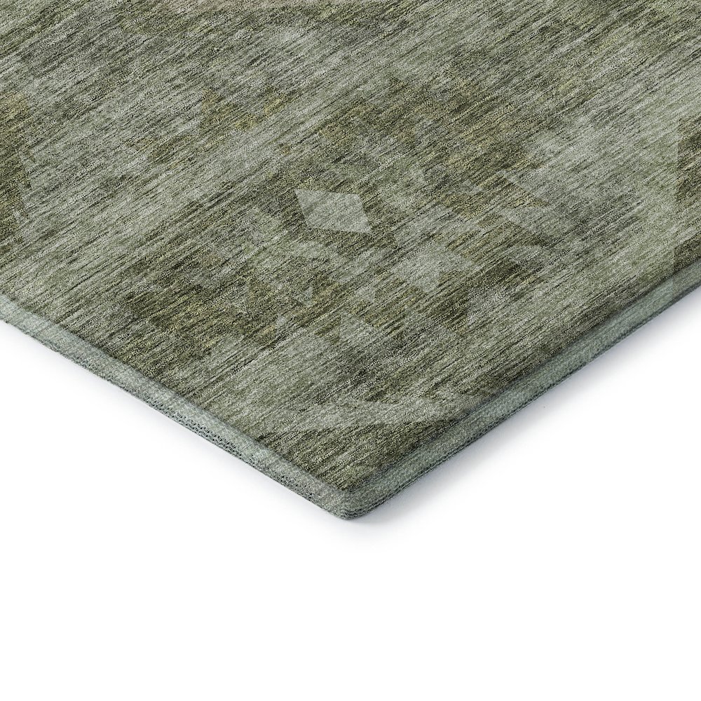 Premium Machine Washable Mayfield AMF837 Olive 2'6" x 3'10" Rug. Picture 3