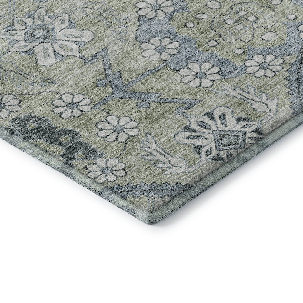 Premium Machine Washable Mayfield AMF841 Aloe 2'6" x 3'10" Rug. Picture 3