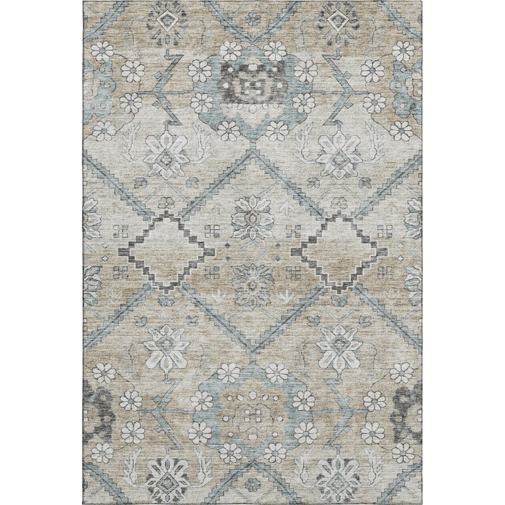 Premium Machine Washable Mayfield AMF841 Beige 5' x 7'6" Rug. Picture 1