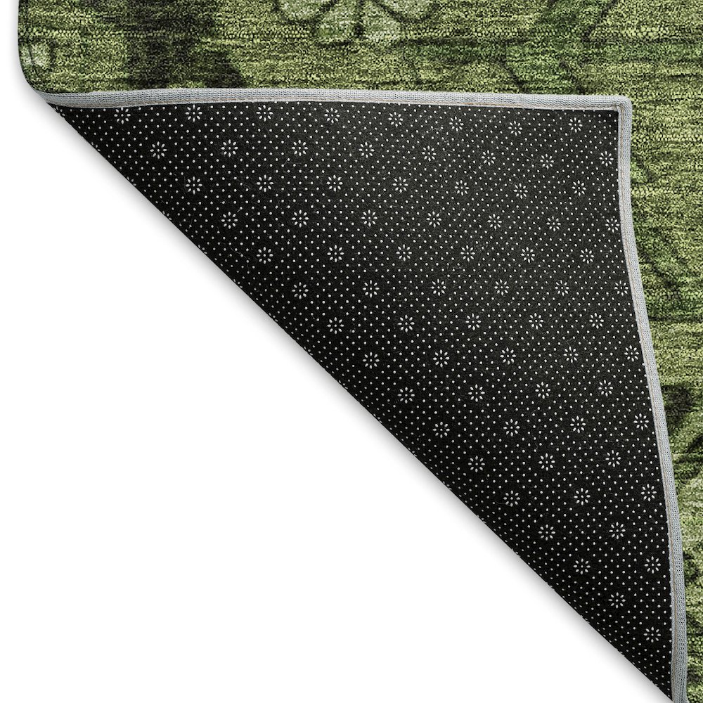 Premium Machine Washable Mayfield AMF842 Olive 2'6" x 3'10" Rug. Picture 2