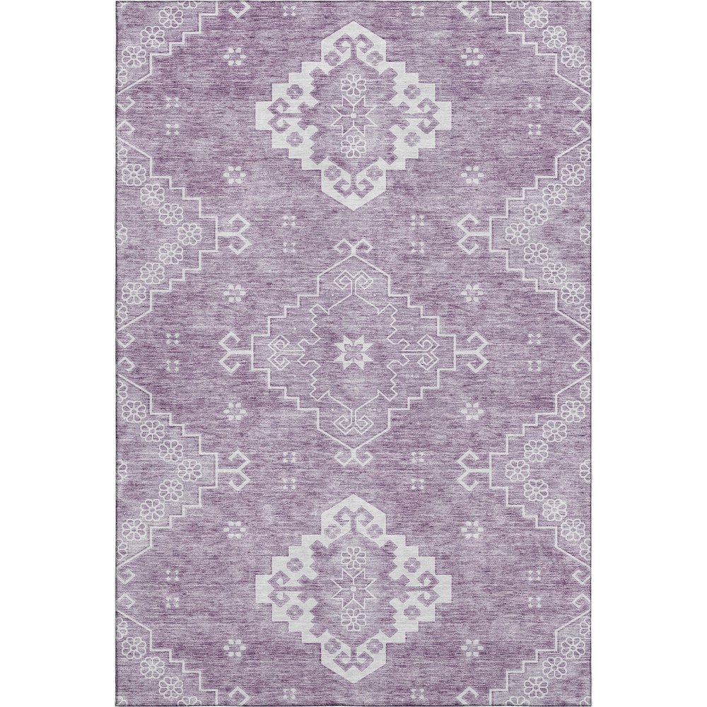 Premium Machine Washable Mayfield AMF847 Lavender 5' x 7'6" Rug. Picture 1