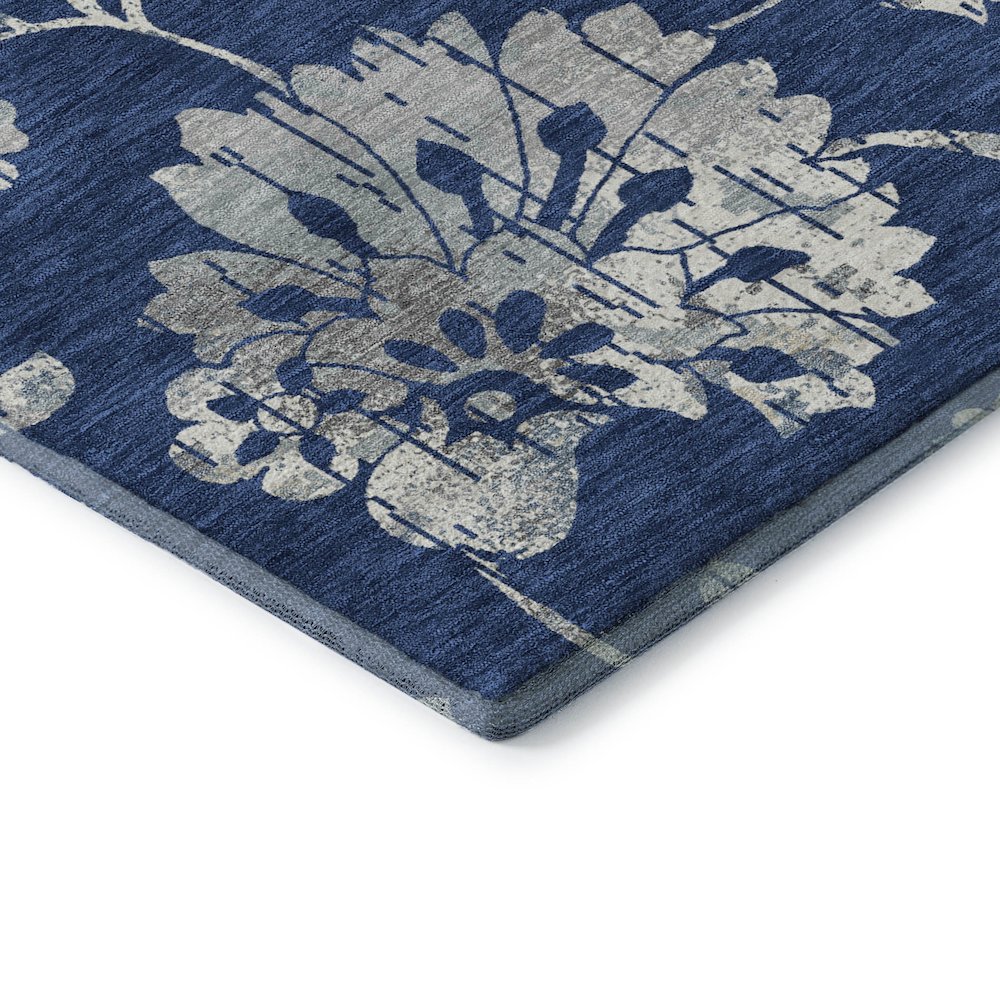 Premium Machine Washable Mayfield AMF856 Navy 2'6" x 3'10" Rug. Picture 3
