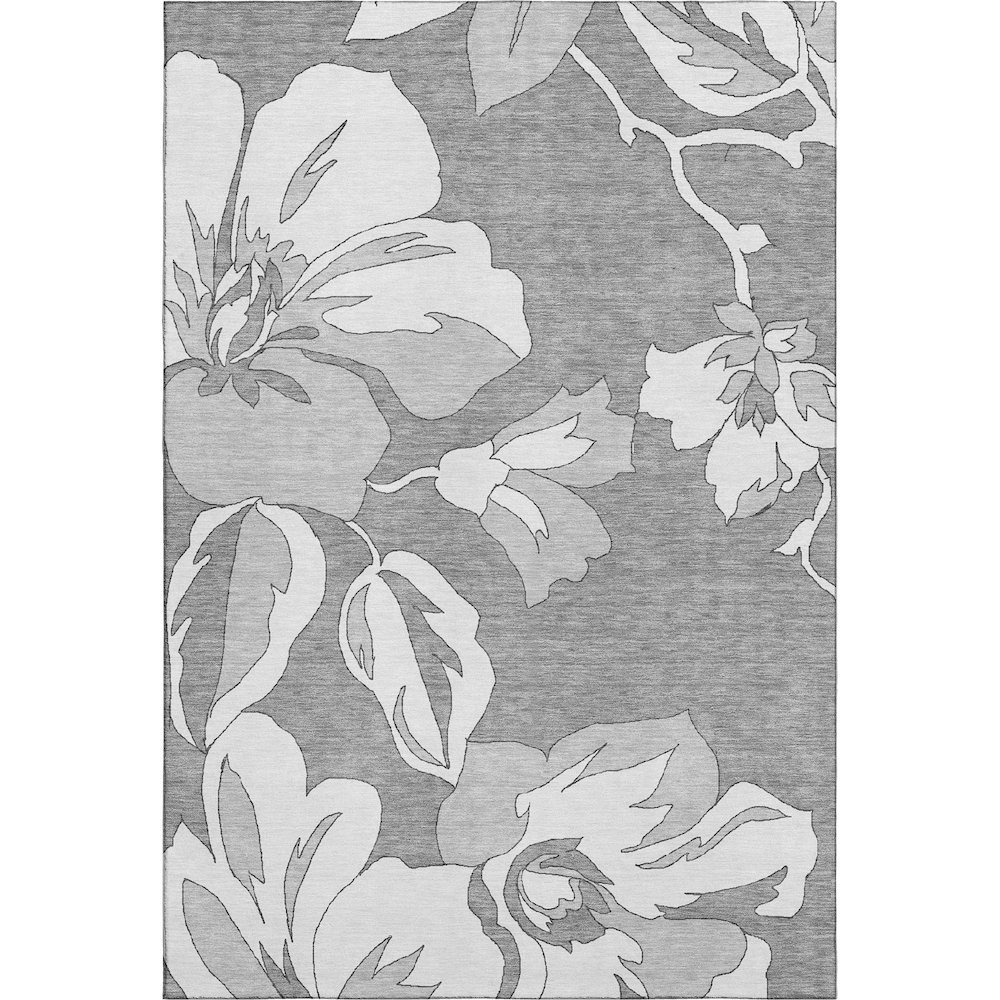 Premium Machine Washable Mayfield AMF857 Gray 5' x 7'6" Rug. Picture 1