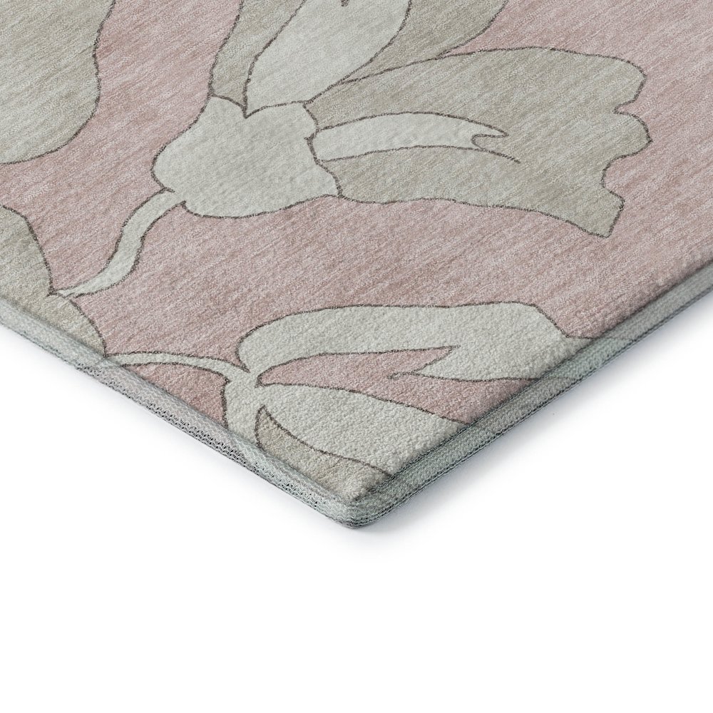 Premium Machine Washable Mayfield AMF857 Pink 2'6" x 3'10" Rug. Picture 3