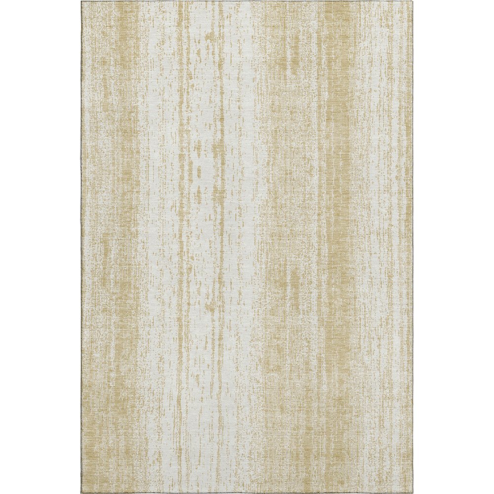 Premium Machine Washable Mayfield AMF861 Gold 5' x 7'6" Rug. Picture 1