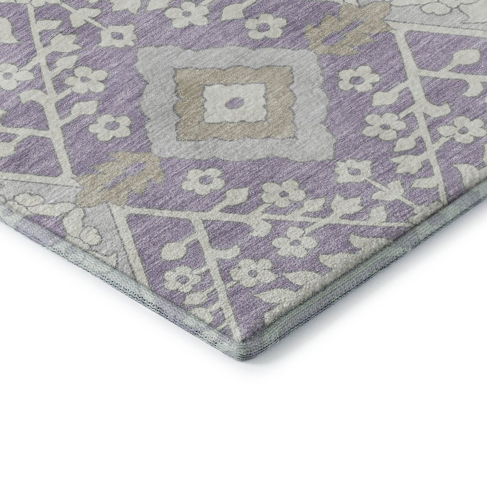 Premium Machine Washable Mayfield AMF863 Lavender 2'6" x 3'10" Rug. Picture 3