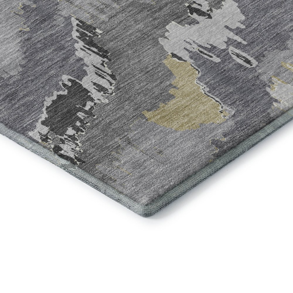 Premium Machine Washable Mayfield AMF865 Gray 2'6" x 3'10" Rug. Picture 3