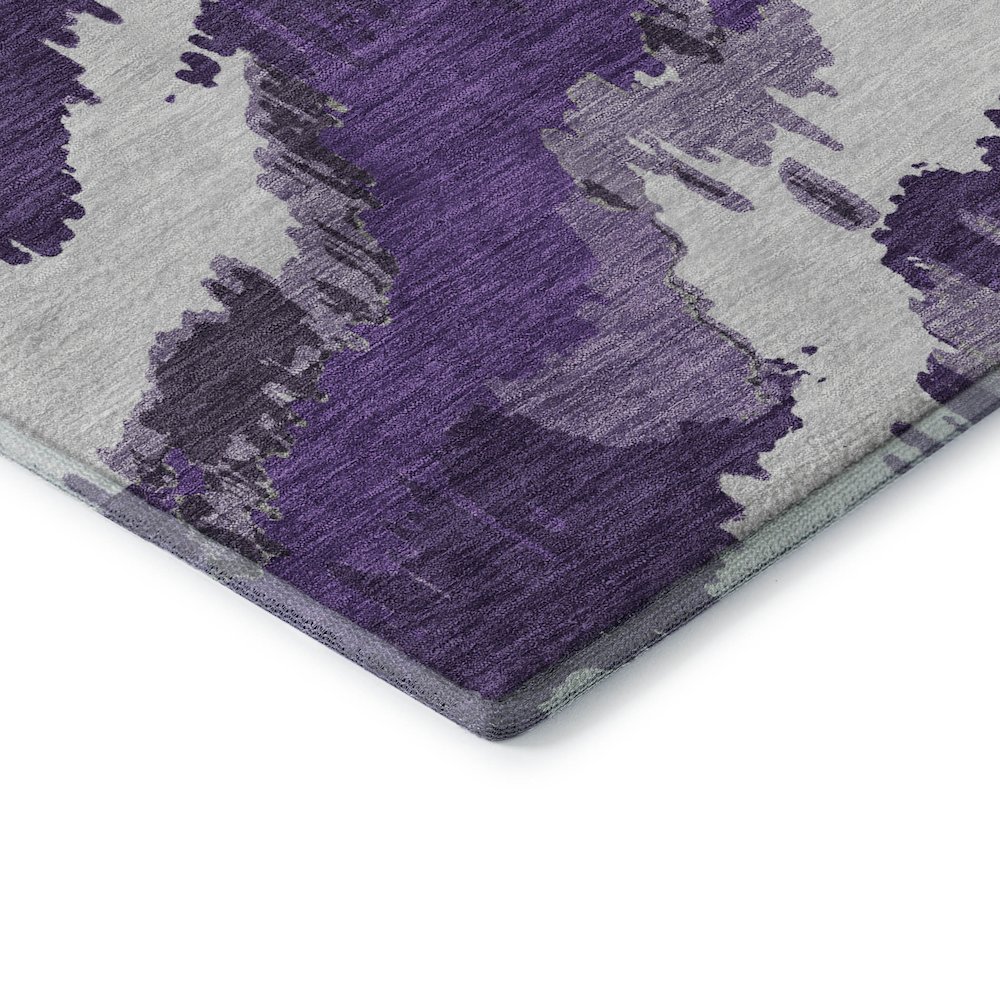 Premium Machine Washable Mayfield AMF865 Purple 2'6" x 3'10" Rug. Picture 3
