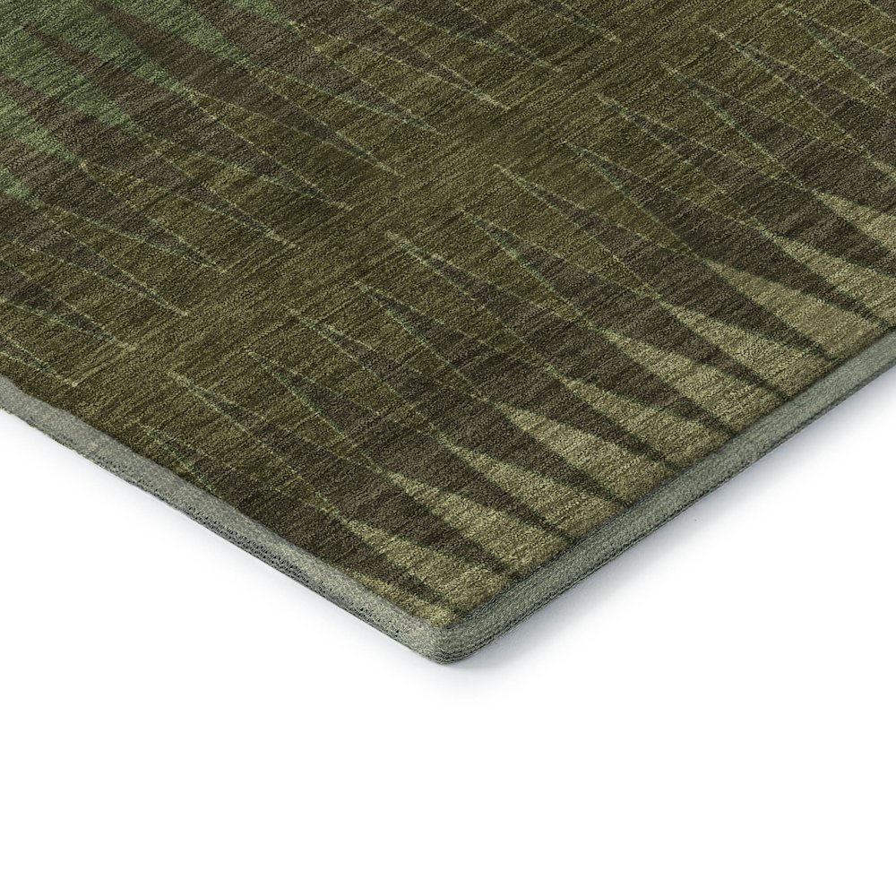 Premium Machine Washable Mayfield AMF867 Olive 2'6" x 3'10" Rug. Picture 3