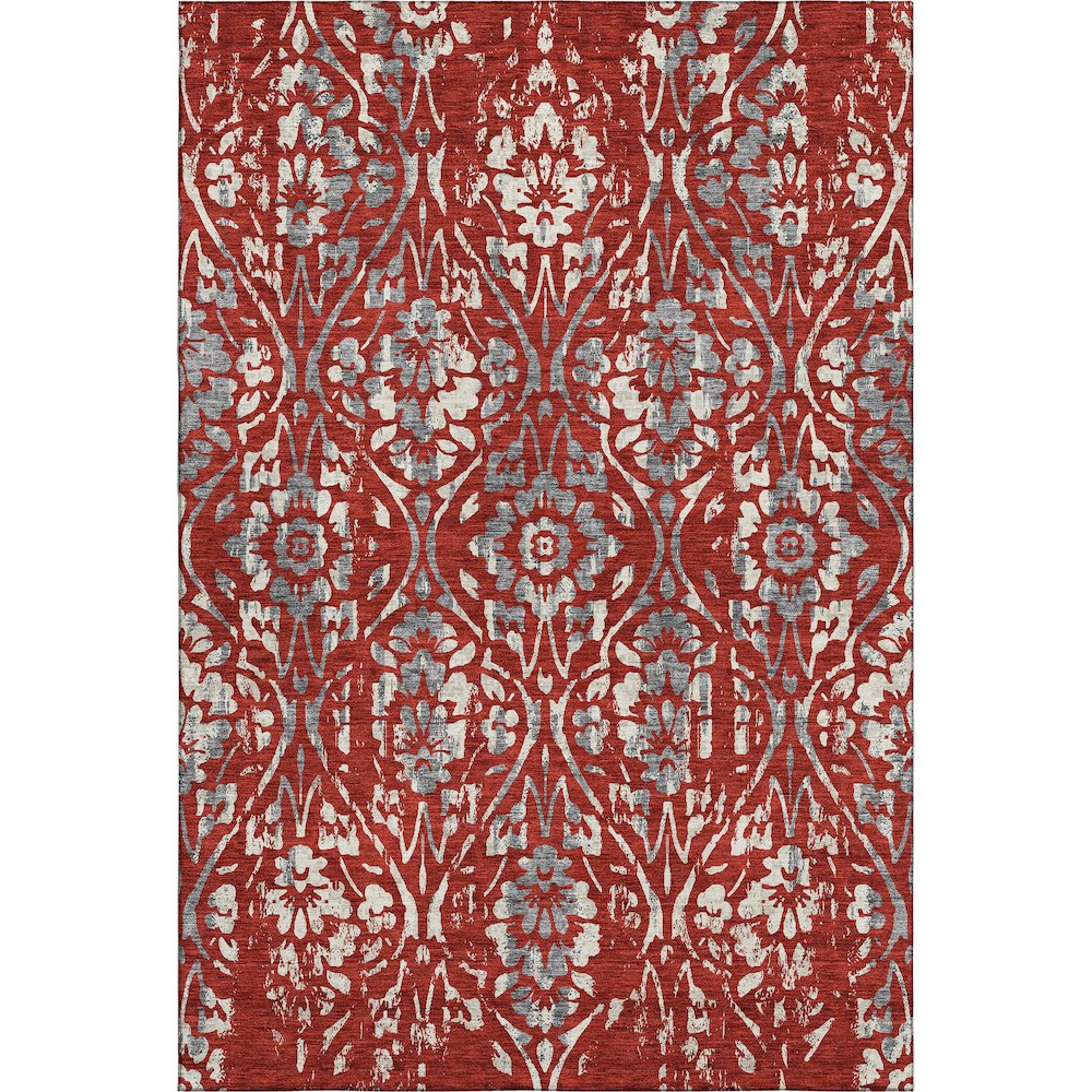 Premium Machine Washable Mayfield AMF868 Red 5' x 7'6" Rug. Picture 1