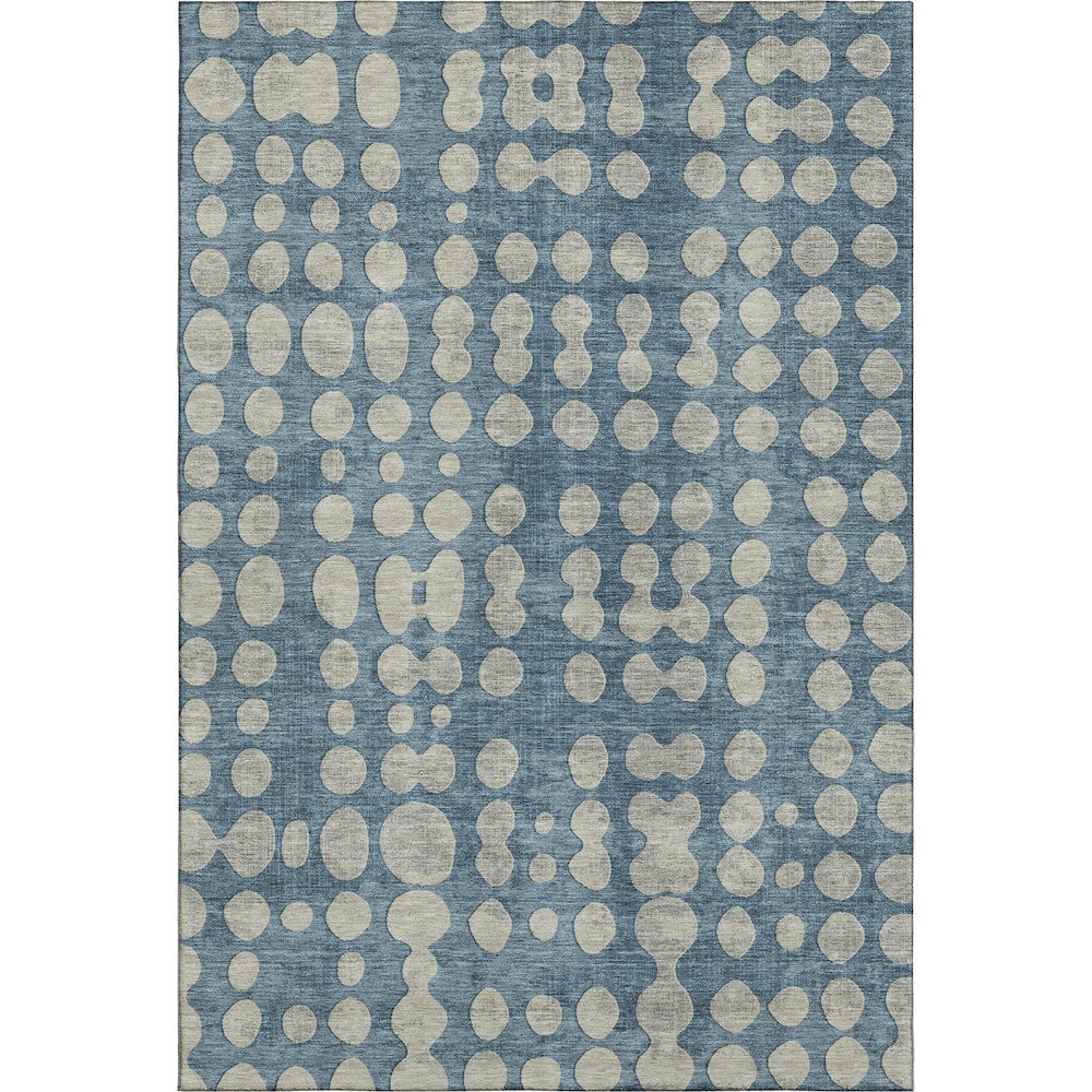 Premium Machine Washable Mayfield AMF869 Denim 5' x 7'6" Rug. Picture 1