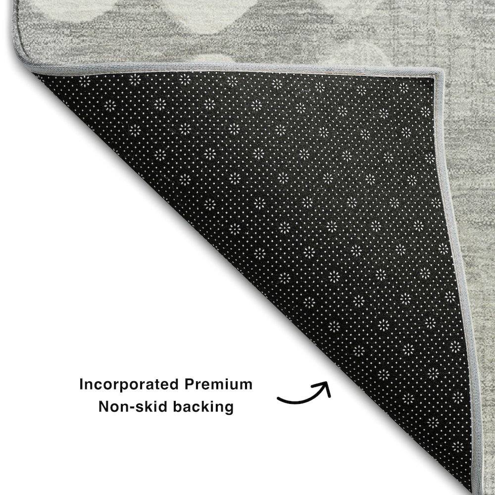 Premium Machine Washable Mayfield AMF869 Gray 2'6" x 3'10" Rug. Picture 2