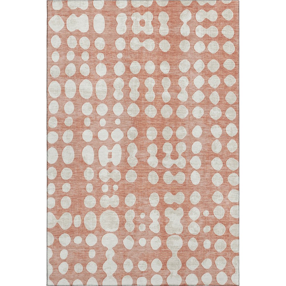 Premium Machine Washable Mayfield AMF869 Salmon 5' x 7'6" Rug. Picture 1
