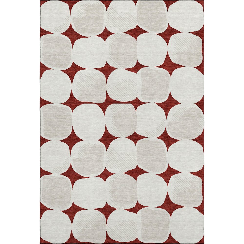 Premium Machine Washable Mayfield AMF870 Burgundy 5' x 7'6" Rug. Picture 1