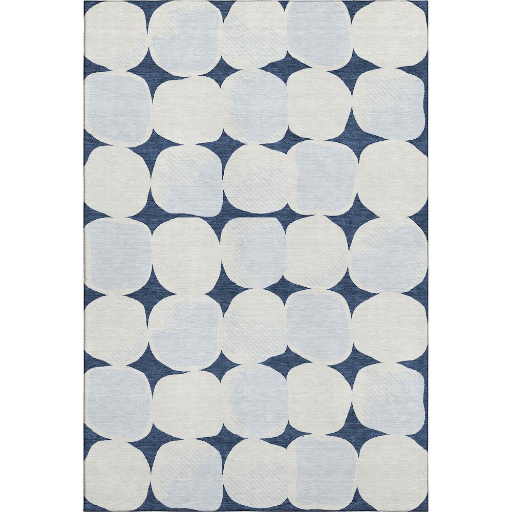 Premium Machine Washable Mayfield AMF870 Navy 5' x 7'6" Rug. Picture 1