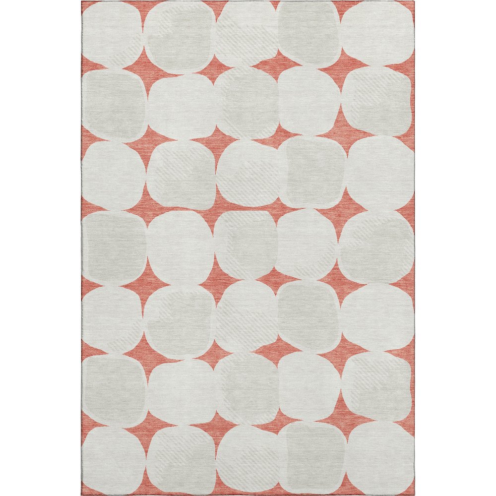 Premium Machine Washable Mayfield AMF870 Salmon 5' x 7'6" Rug. Picture 1