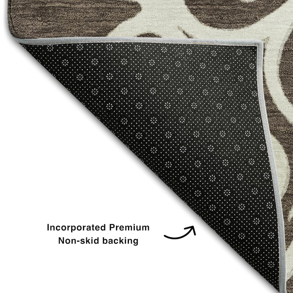 Premium Machine Washable Mayfield AMF874 Chocolate 2'6" x 3'10" Rug. Picture 2