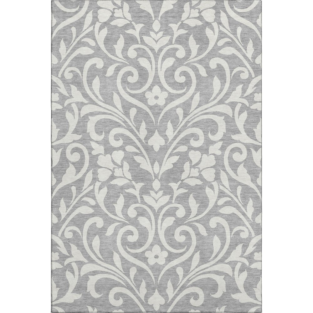 Premium Machine Washable Mayfield AMF875 Gray 5' x 7'6" Rug. Picture 1