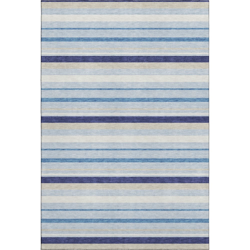 Premium Machine Washable Mayfield AMF879 Blue 5' x 7'6" Rug. Picture 1