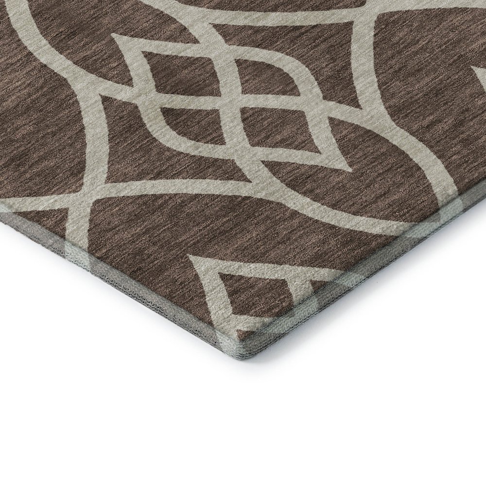 Premium Machine Washable Mayfield AMF884 Chocolate 2'6" x 3'10" Rug. Picture 3
