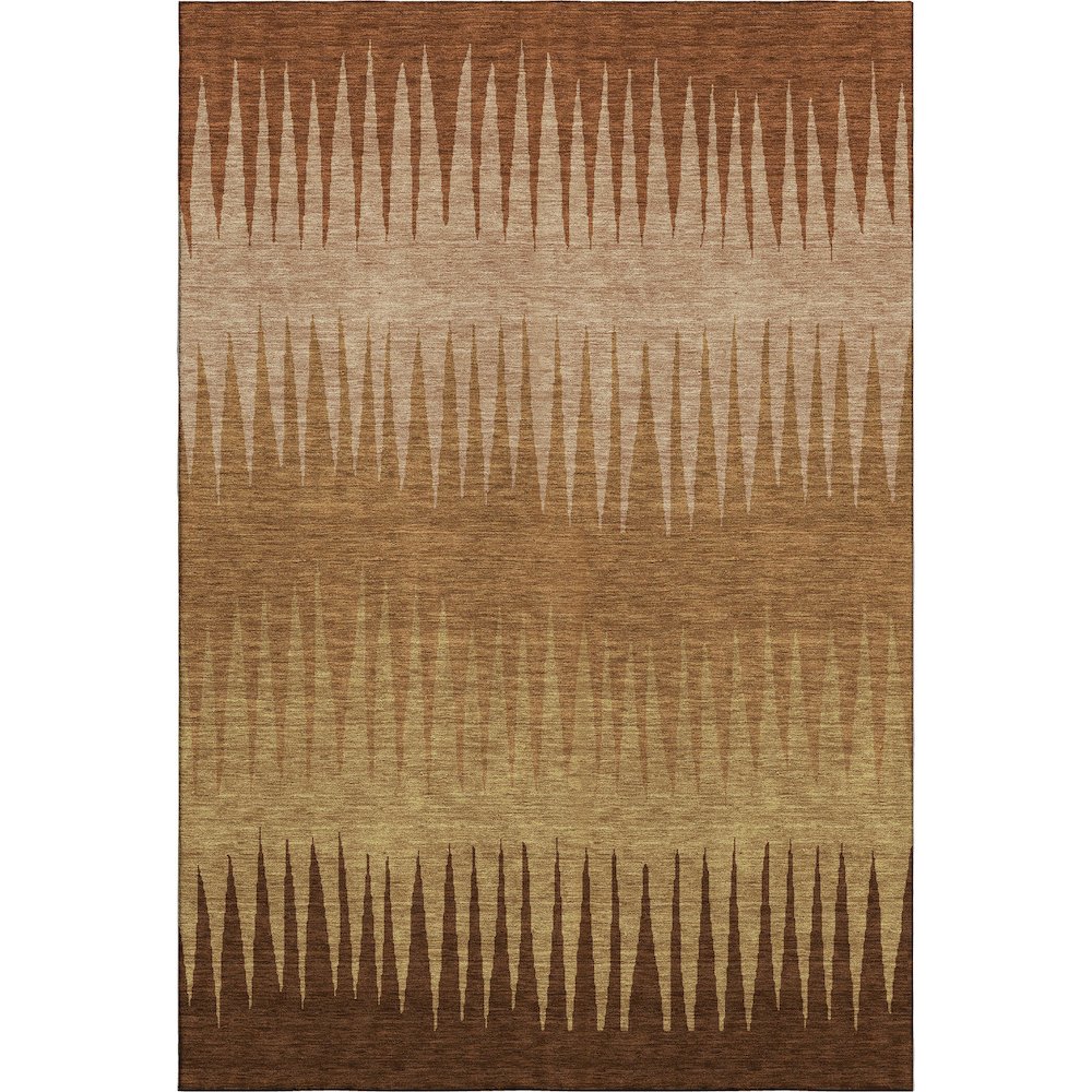 Premium Machine Washable Mayfield AMF886 Paprika 5' x 7'6" Rug. Picture 1