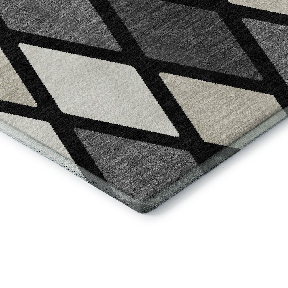 Premium Machine Washable Mayfield AMF887 Black 2'6" x 3'10" Rug. Picture 3
