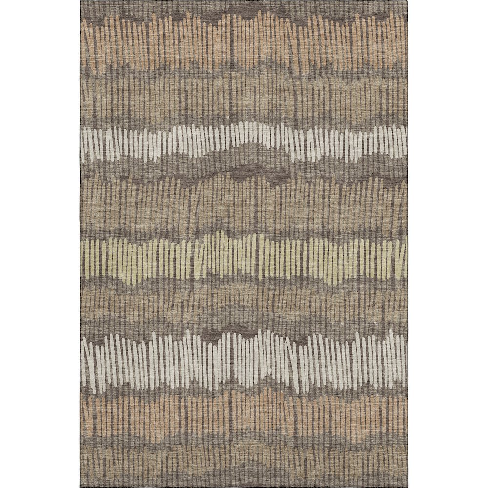 Premium Machine Washable Mayfield AMF889 Brown 5' x 7'6" Rug. Picture 1
